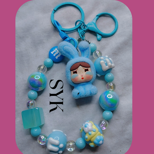 Blue Baby Phone Keychain