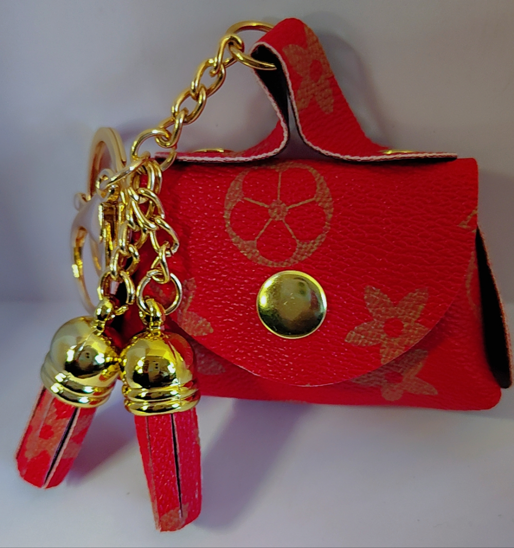 Mini LV Coin Purse Keychain