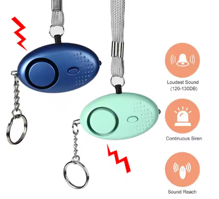 Oval Security Alarm Keychain